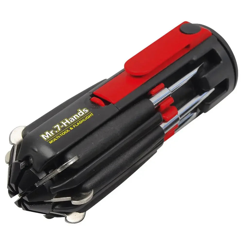 7-Hands Multitool Screwdriver Set with Worklight Compact Portable and Versatile Screwdriver Kit